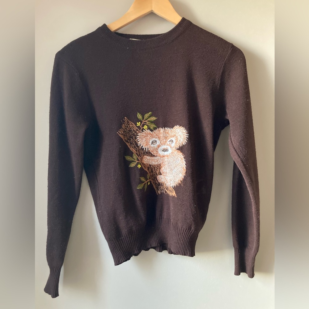 Darling Vintage Koala Sweater, Size Small
